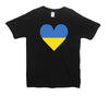 Ukraine Flag Heart Printed T-Shirt - Mr Wings Emporium 