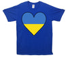 Ukraine Flag Heart Printed T-Shirt - Mr Wings Emporium 