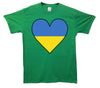 Ukraine Flag Heart Printed T-Shirt - Mr Wings Emporium 