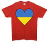Ukraine Flag Heart Printed T-Shirt - Mr Wings Emporium 