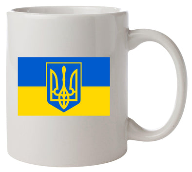 Ukraine Flag Tryzub Printed Mug - Mr Wings Emporium 