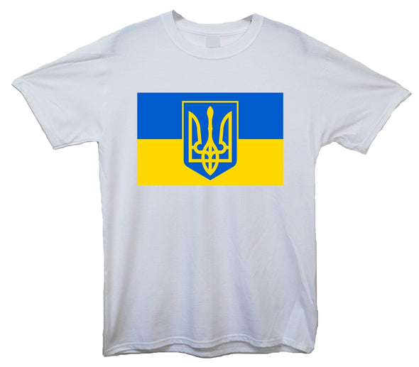 Ukraine Flag Tryzub Printed T-Shirt - Mr Wings Emporium 