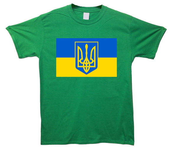 Ukraine Flag Tryzub Printed T-Shirt - Mr Wings Emporium 