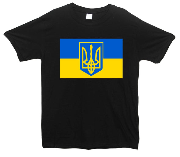 Ukraine Flag Tryzub Printed T-Shirt - Mr Wings Emporium 