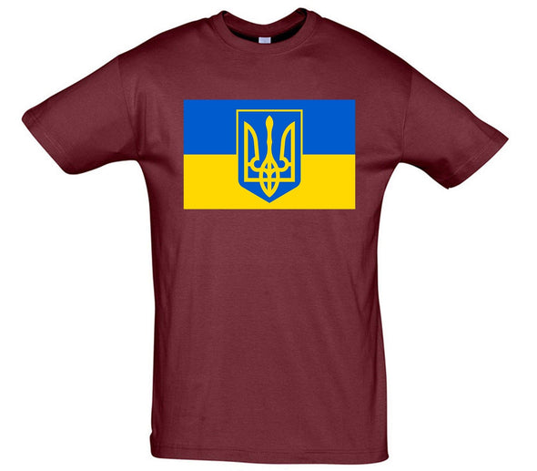 Ukraine Flag Tryzub Printed T-Shirt - Mr Wings Emporium 