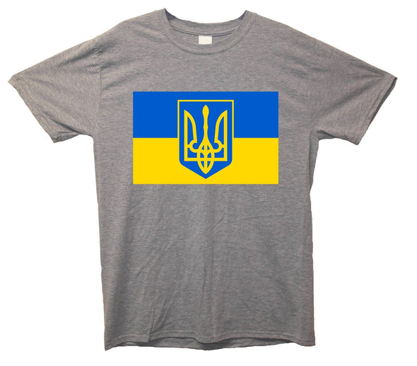 Ukraine Flag Tryzub Printed T-Shirt - Mr Wings Emporium 
