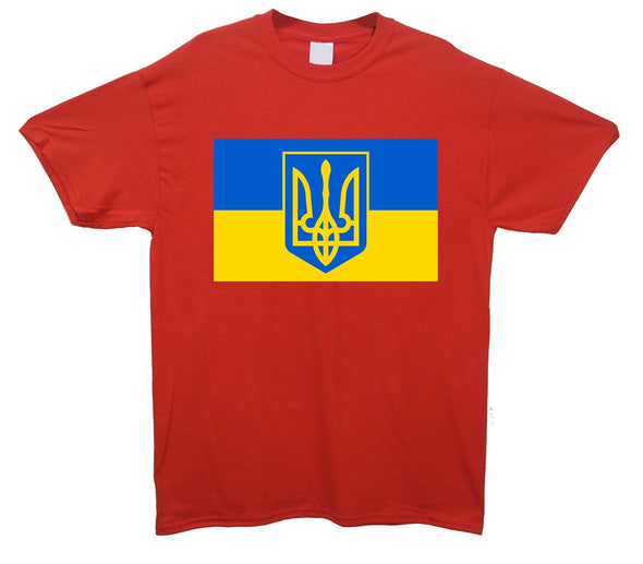 Ukraine Flag Tryzub Printed T-Shirt - Mr Wings Emporium 