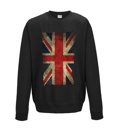 Union Jack Distressed Flag Printed Sweatshirt - Mr Wings Emporium 