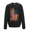USA Distressed Flag Printed Sweatshirt - Mr Wings Emporium 