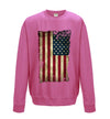 USA Distressed Flag Printed Sweatshirt - Mr Wings Emporium 