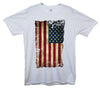 USA Distressed Flag Printed T-Shirt - Mr Wings Emporium 