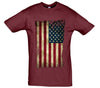 USA Distressed Flag Printed T-Shirt - Mr Wings Emporium 