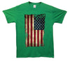 USA Distressed Flag Printed T-Shirt - Mr Wings Emporium 