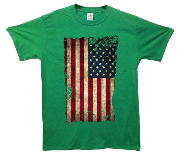 USA Distressed Flag Printed T-Shirt - Mr Wings Emporium 