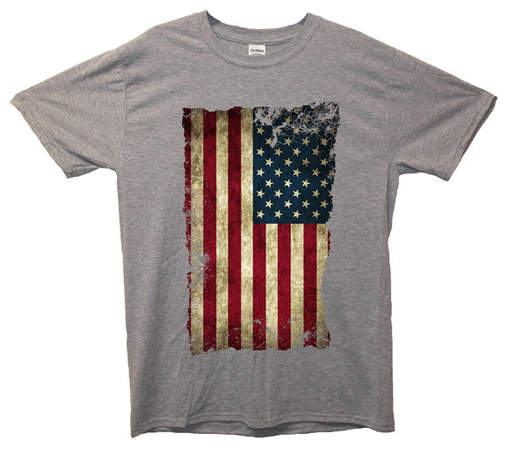 USA Distressed Flag Printed T-Shirt - Mr Wings Emporium 