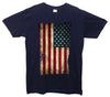 USA Distressed Flag Printed T-Shirt - Mr Wings Emporium 