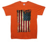 USA Distressed Flag Printed T-Shirt - Mr Wings Emporium 