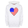 USA Flag Heart Printed Hoodie - Mr Wings Emporium 