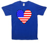 USA Love Heart Flag T-Shirt - Mr Wings Emporium 
