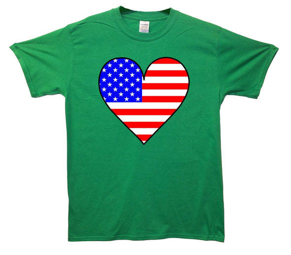 USA Love Heart Flag T-Shirt - Mr Wings Emporium 