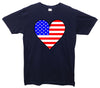 USA Love Heart Flag T-Shirt - Mr Wings Emporium 