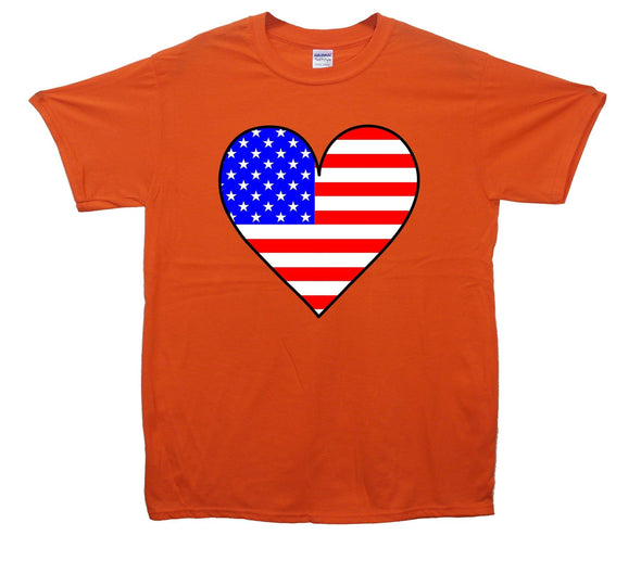 USA Love Heart Flag T-Shirt - Mr Wings Emporium 