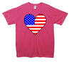 USA Love Heart Flag T-Shirt - Mr Wings Emporium 