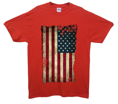 USA Stars And Stripes Distressed Flag Printed T-Shirt - Mr Wings Emporium 