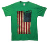 USA Stars And Stripes Distressed Flag Printed T-Shirt - Mr Wings Emporium 