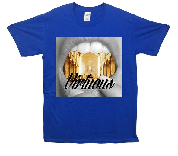 Virtuous Church Mouth Printed T-Shirt - Mr Wings Emporium 