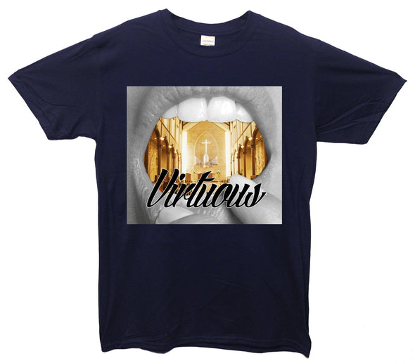 Virtuous Church Mouth Printed T-Shirt - Mr Wings Emporium 