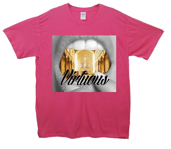 Virtuous Church Mouth Printed T-Shirt - Mr Wings Emporium 