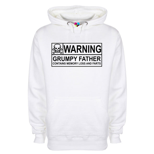 Warning Grumpy Father Printed Hoodie - Mr Wings Emporium 