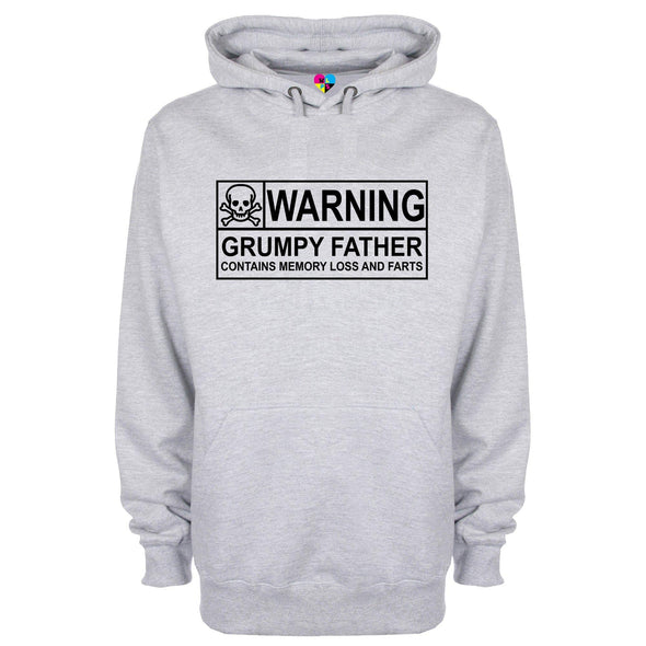 Warning Grumpy Father Printed Hoodie - Mr Wings Emporium 