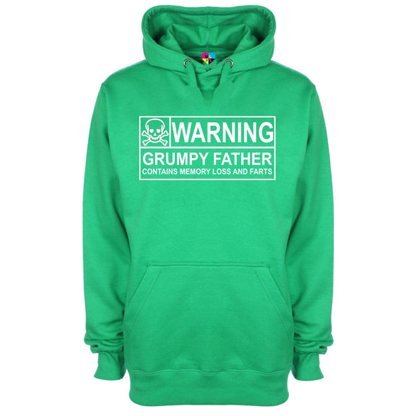 Warning Grumpy Father Printed Hoodie - Mr Wings Emporium 