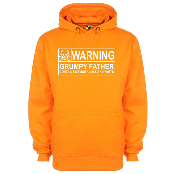 Warning Grumpy Father Printed Hoodie - Mr Wings Emporium 