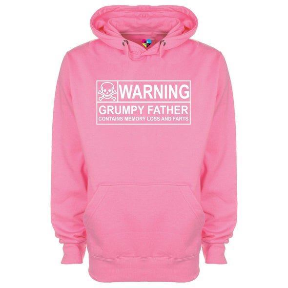 Warning Grumpy Father Printed Hoodie - Mr Wings Emporium 