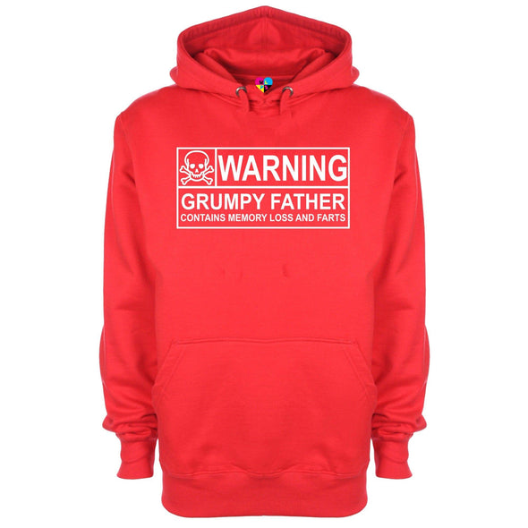 Warning Grumpy Father Printed Hoodie - Mr Wings Emporium 