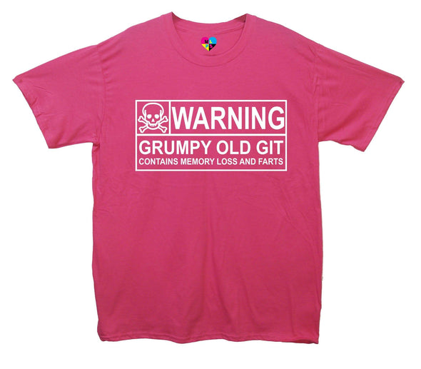 Warning Grumpy Old Git Printed T-Shirt - Mr Wings Emporium 