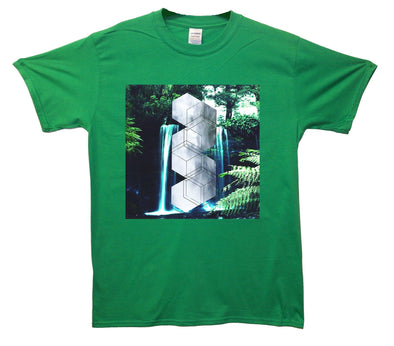 Waterfall Hexagons Printed T-Shirt - Mr Wings Emporium 