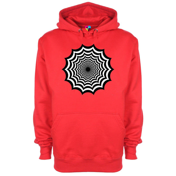 Web Optical Illusion Printed Hoodie - Mr Wings Emporium 