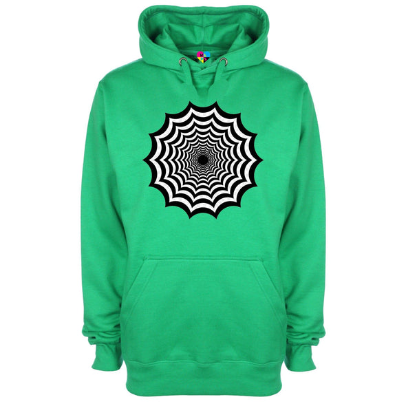 Web Optical Illusion Printed Hoodie - Mr Wings Emporium 