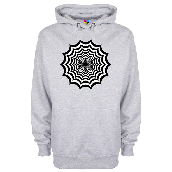 Web Optical Illusion Printed Hoodie - Mr Wings Emporium 