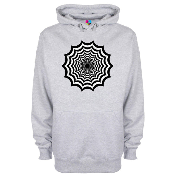 Web Optical Illusion Printed Hoodie - Mr Wings Emporium 