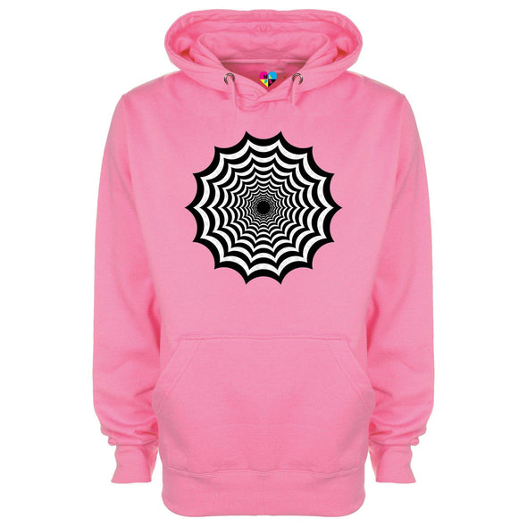 Web Optical Illusion Printed Hoodie - Mr Wings Emporium 