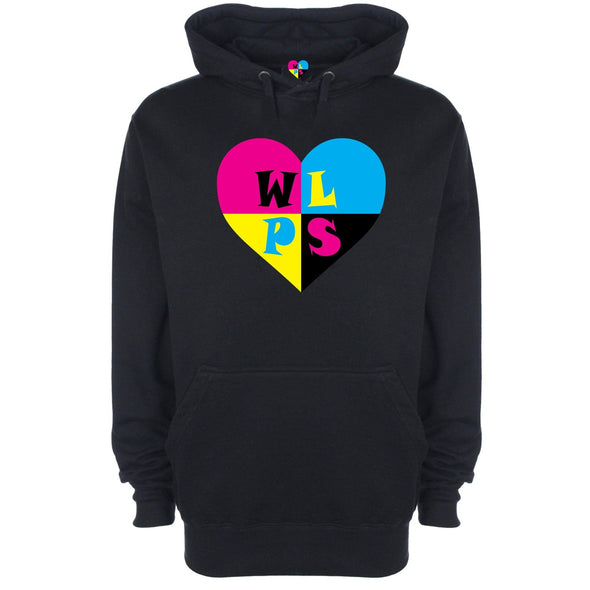 WLPS Heart Collection Logo Printed Hoodie - Mr Wings Emporium 