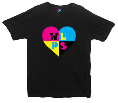 WLPS Heart Collection Logo Printed T-Shirt - Mr Wings Emporium 