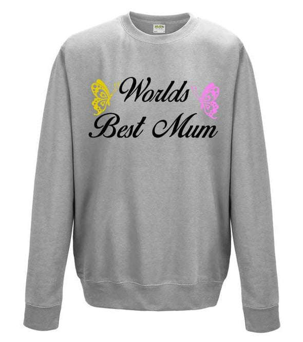 World's Best Mum Printed Sweatshirt - Mr Wings Emporium 