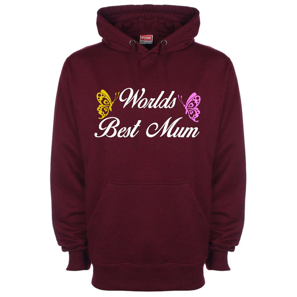 Worlds Best Mum Printed Hoodie - Mr Wings Emporium 