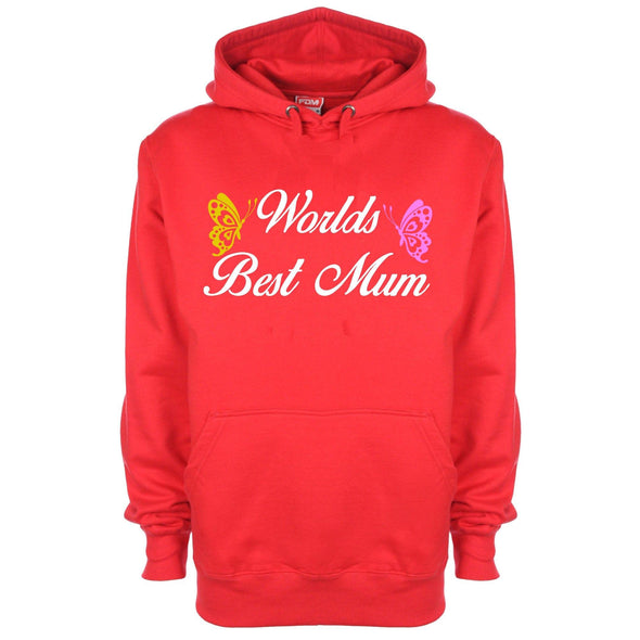 Worlds Best Mum Printed Hoodie - Mr Wings Emporium 